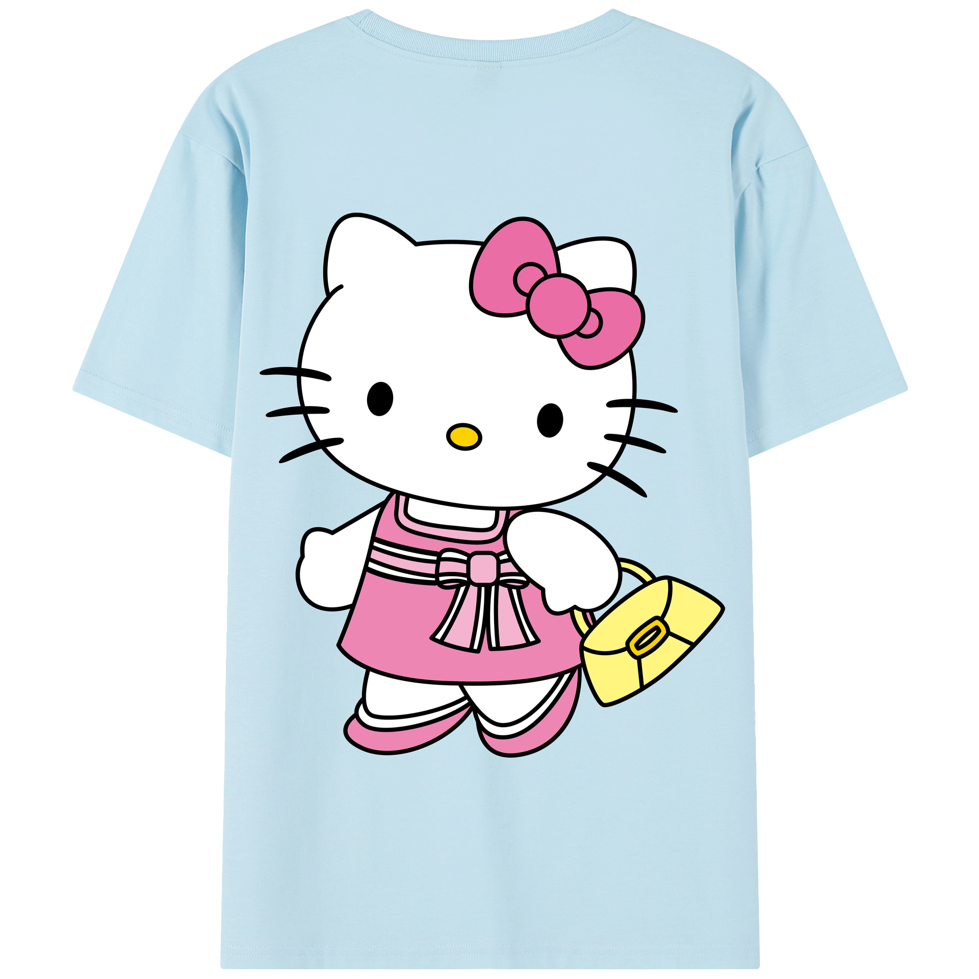 （画像用） Hello Kitty ハローキティ 綿100％半袖Tシャツ（背面プリント）